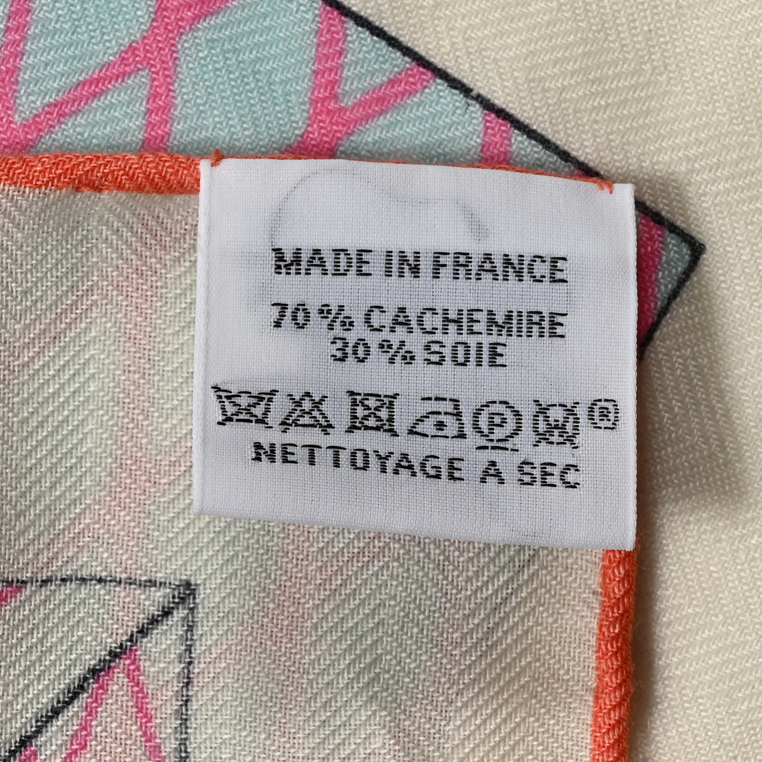 Hermes Silk Grand Theatre Nouveau Scarf 90 White Rose Jaune Pale 3 of 6