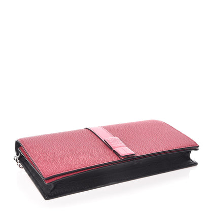 Loewe Pebbled Calfskin Chain Wallet Wild Rose Raspberry 4 of 9