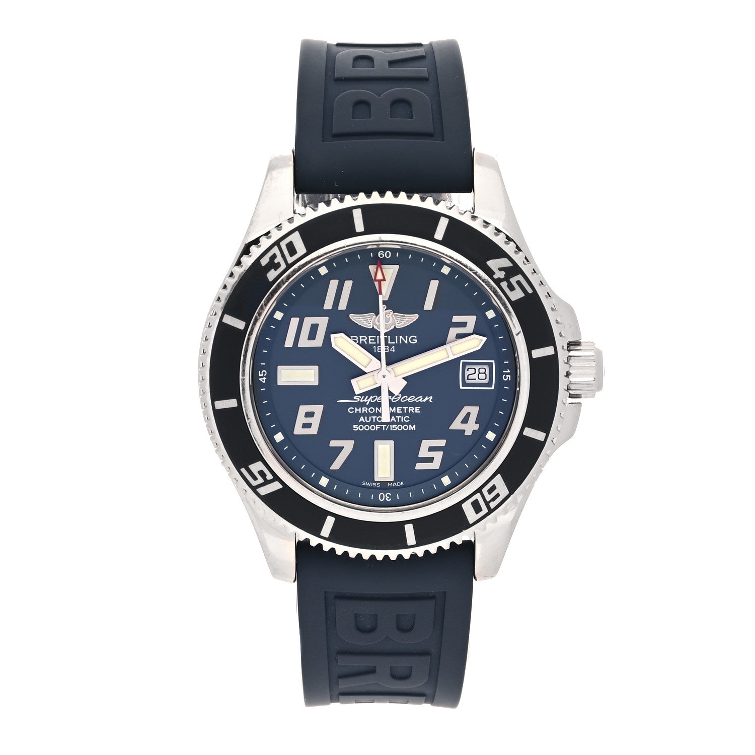 Breitling Stainless Steel Rubber 42mm SuperOcean Automatic Watch Blue A17364 1 of 4