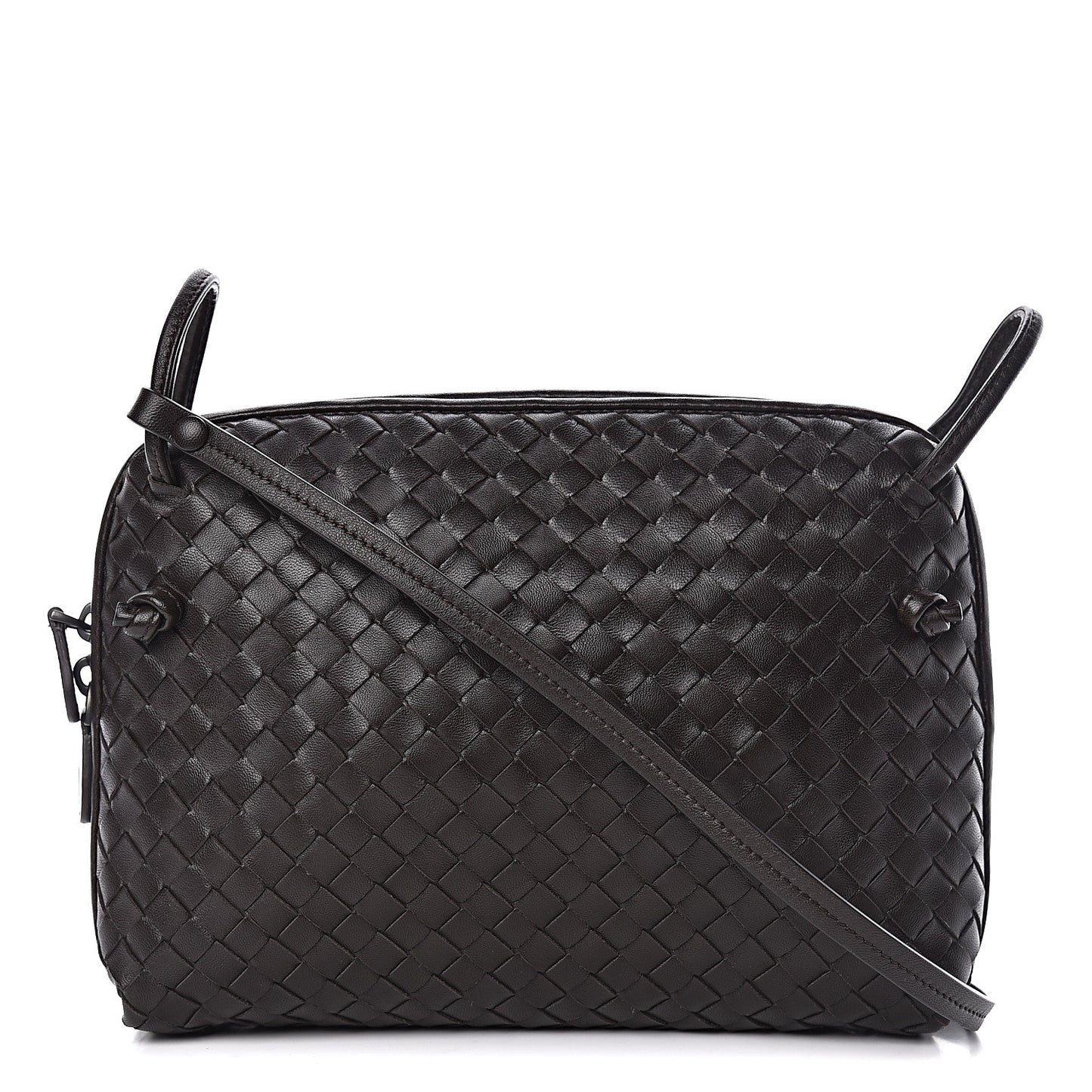 Nappa Intrecciato Nodini Bag Ebano