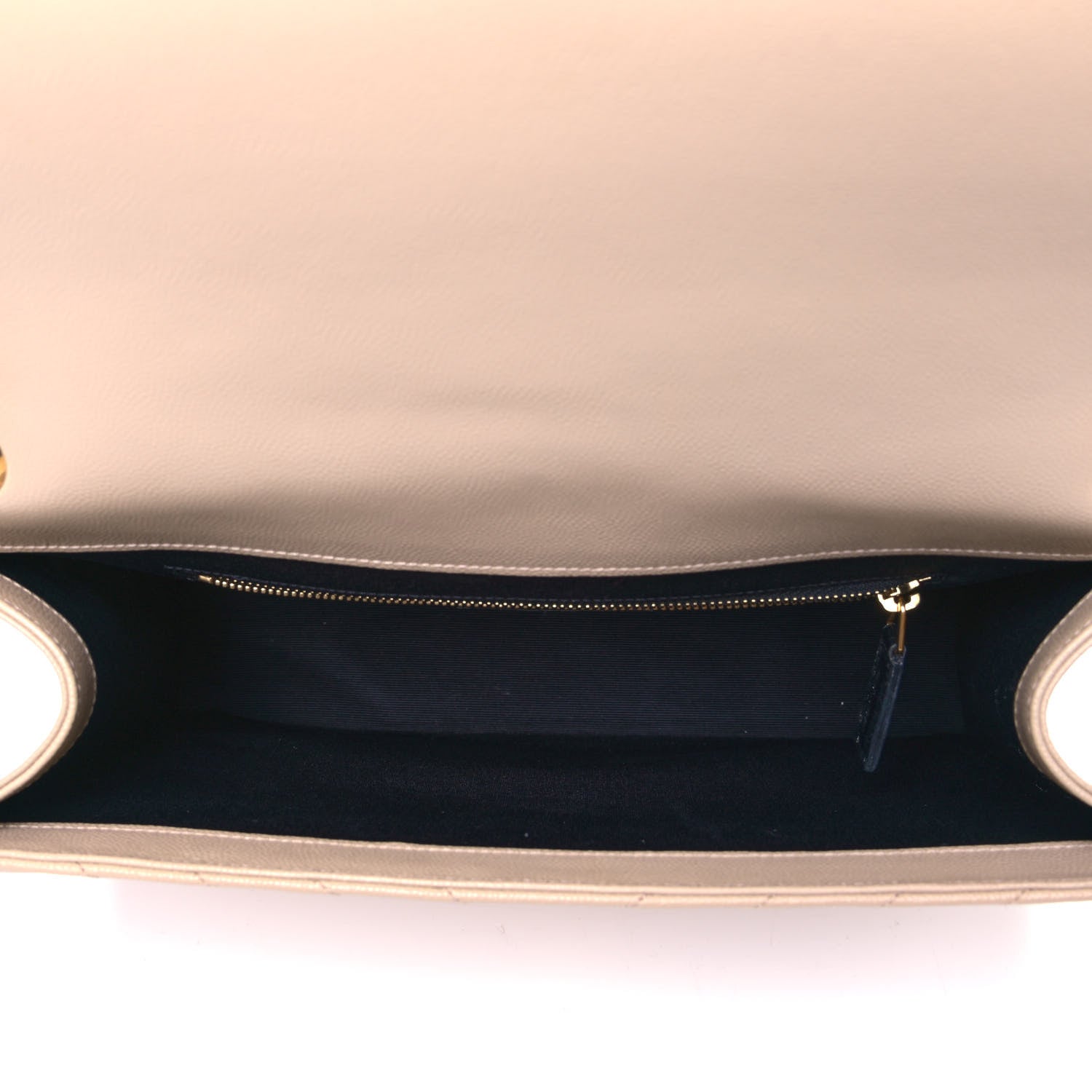 Saint Laurent Grain De Poudre Matelasse Chevron Large Monogram Satchel Nude Powder 4 of 7