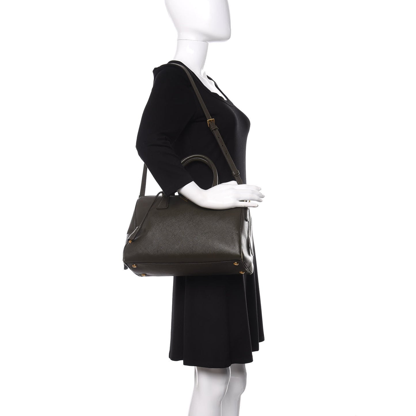Saffiano Lux Bowler Militare