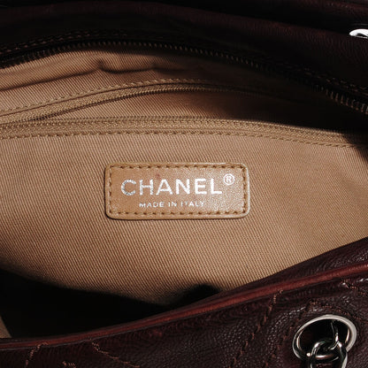 Chanel Calfskin Diamond Stitch Small Tote Brown 5 of 7