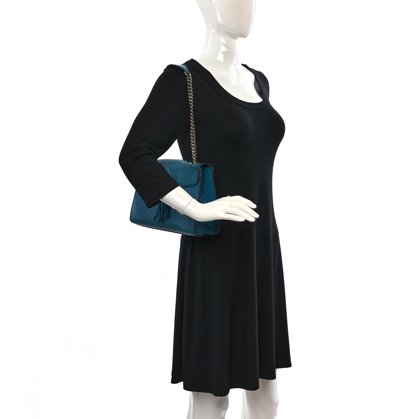 Soft Microguccissima Medium Emily Chain Shoulder Bag Deep Cobalt