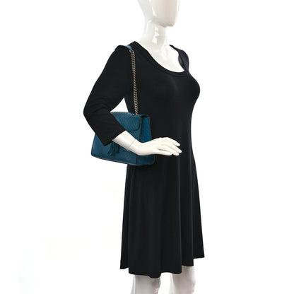 Gucci Soft Microguccissima Medium Emily Chain Shoulder Bag Deep Cobalt 3 of 14