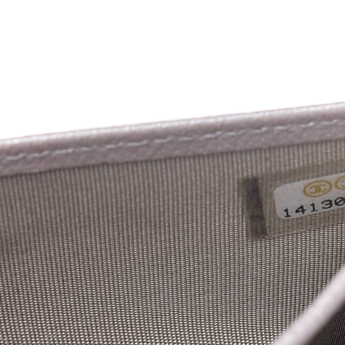 Metallic Goatskin Embossed Jacket Card Holder Silver