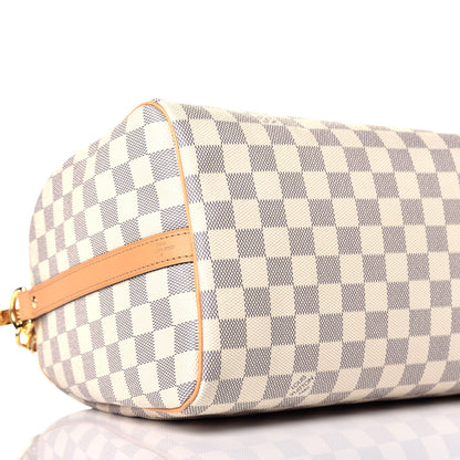 Louis Vuitton Damier Azur Braided Speedy Bandouliere 30 Blue 8 of 11