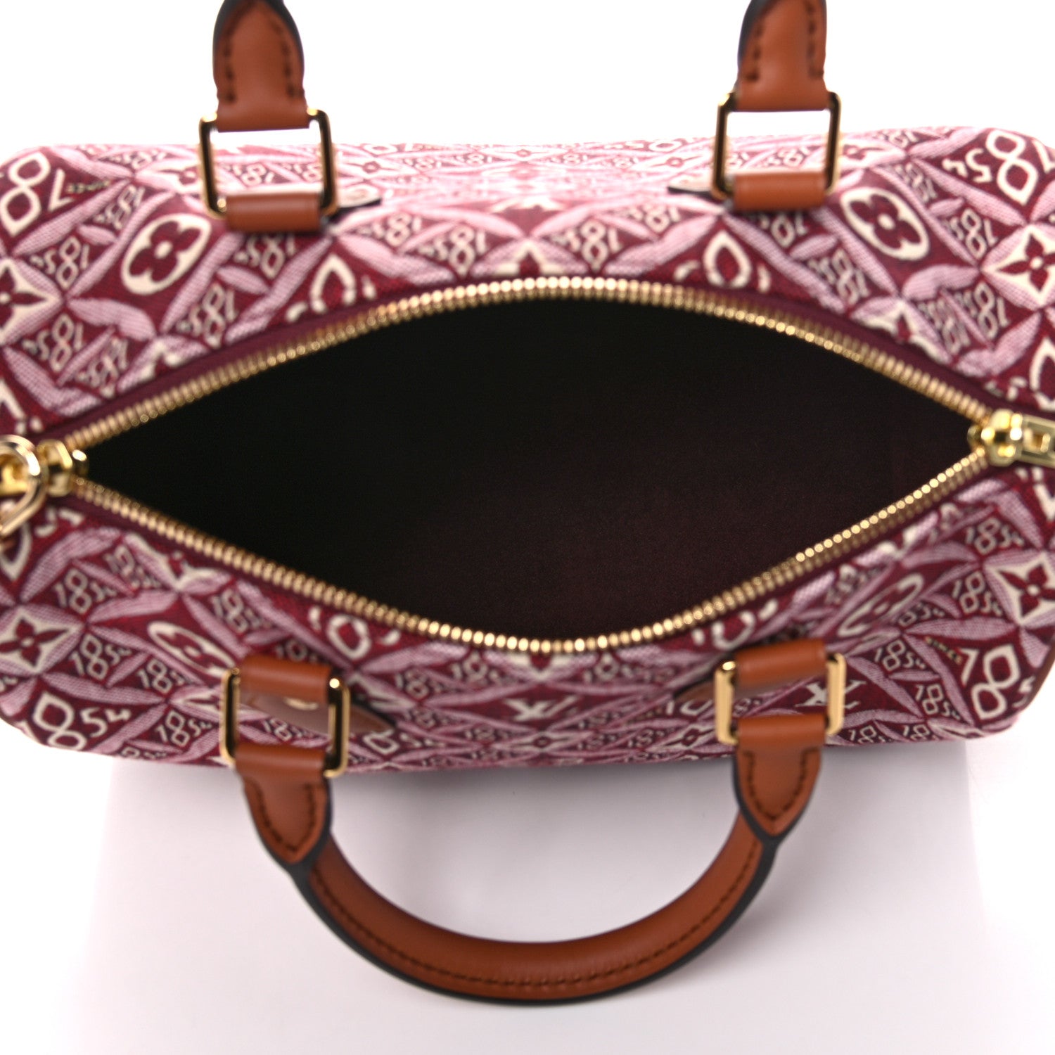 Louis Vuitton Jacquard Since 1854 Speedy Bandouliere 25 Bordeaux 5 of 10