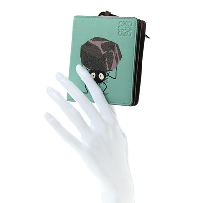 Loewe X SPIRITED AWAY Calfskin Susuwatari Compact Zip Wallet Fresh Mint 2 of 9