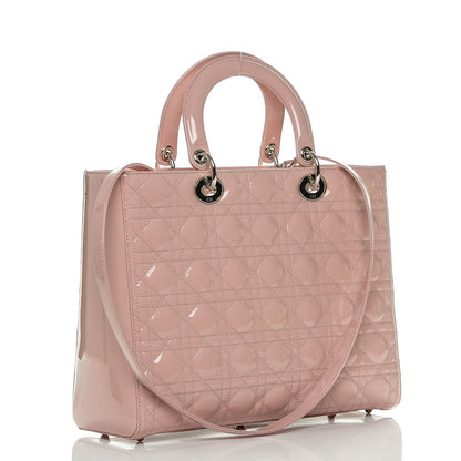 Christian Dior Patent Cannage Large Lady Dior Light Pink 3 of 6