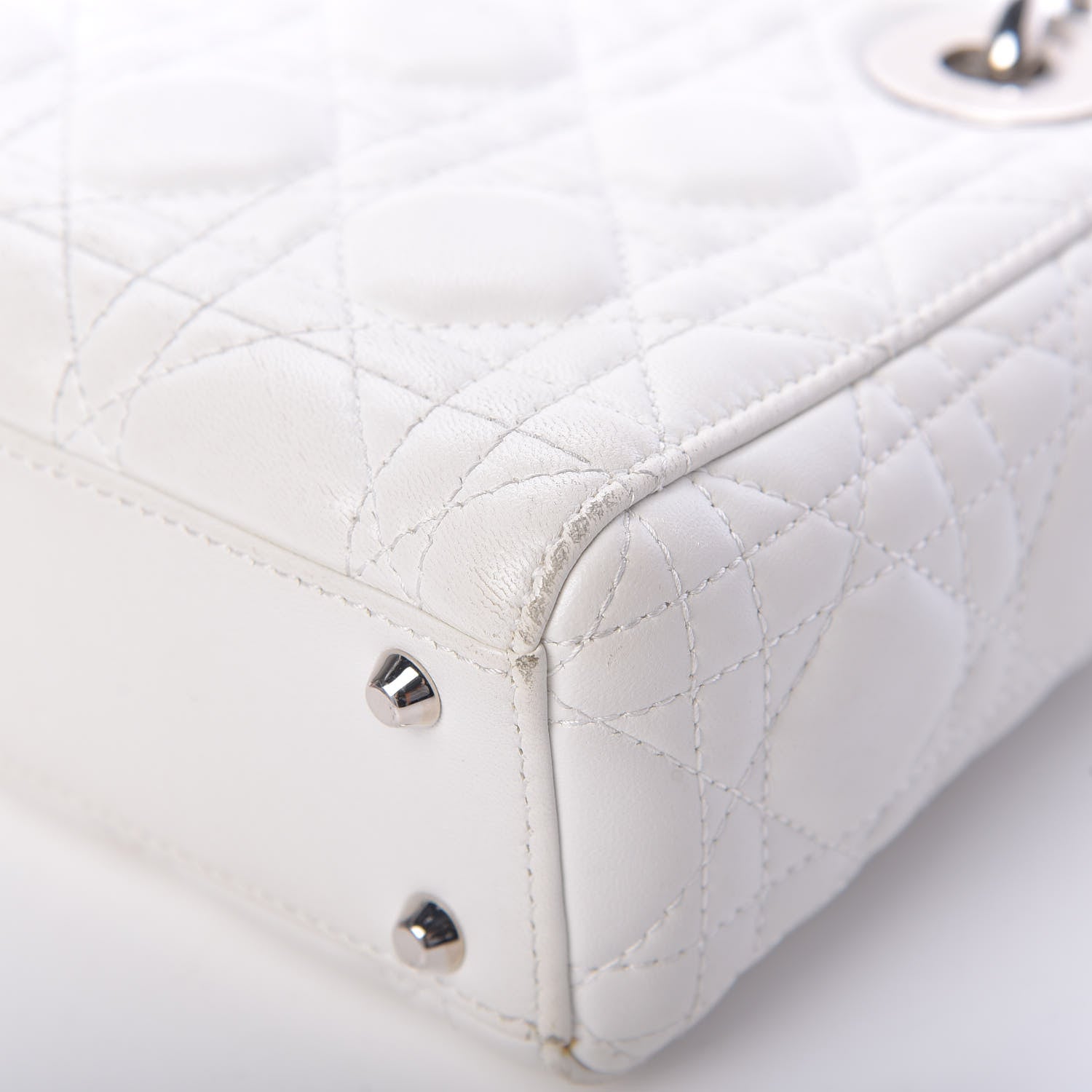 Christian Dior Lambskin Cannage Mini Lady Dior White 11 of 20