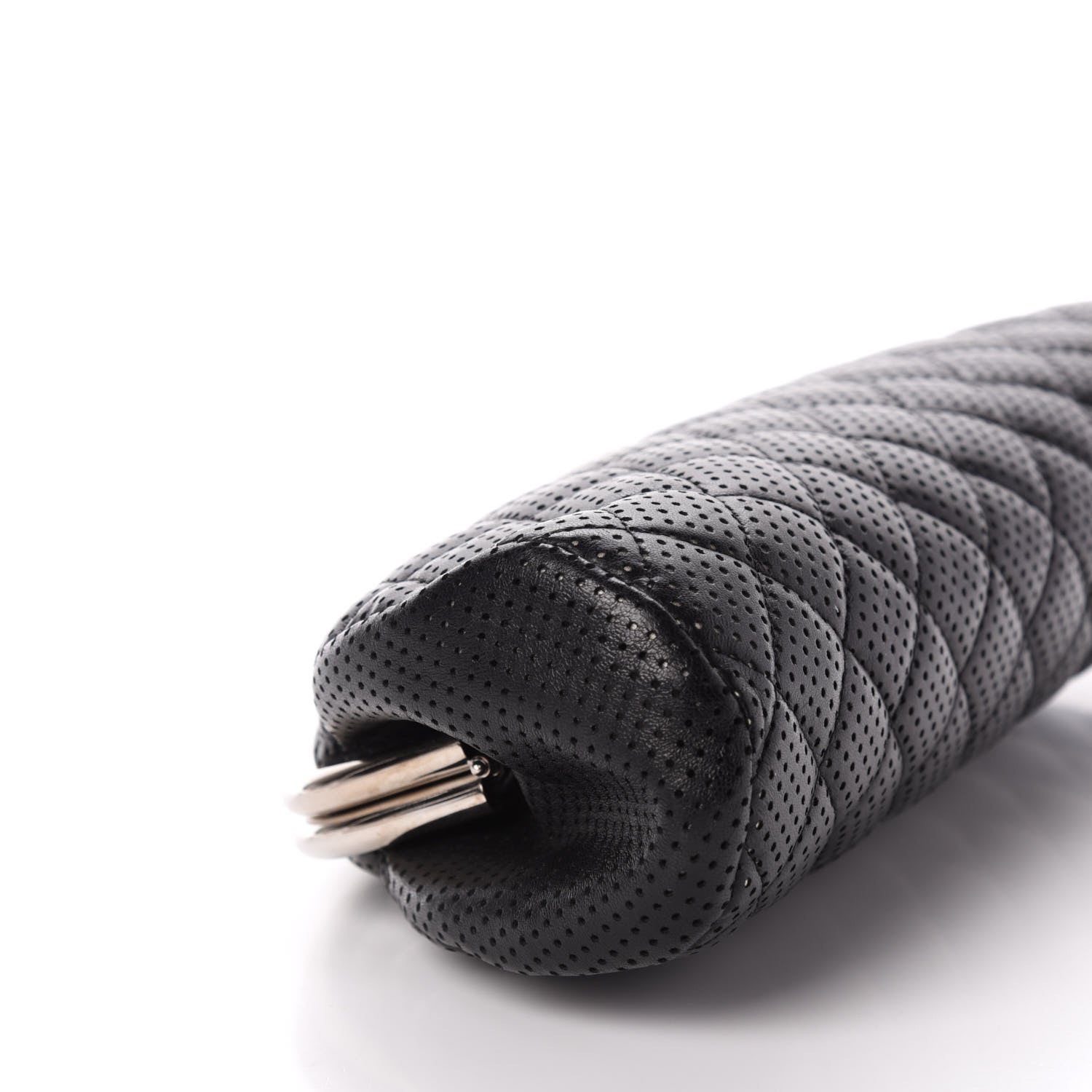 Chanel Lambskin Perforated Timeless Clutch Black 8 of 10