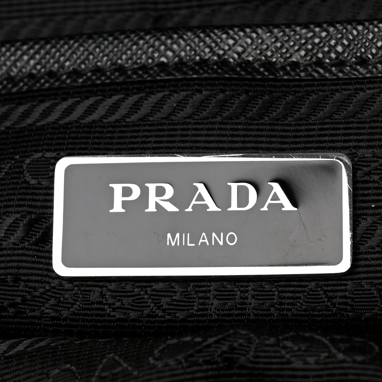 Re-Nylon Vela Saffiano Small Backpack Black