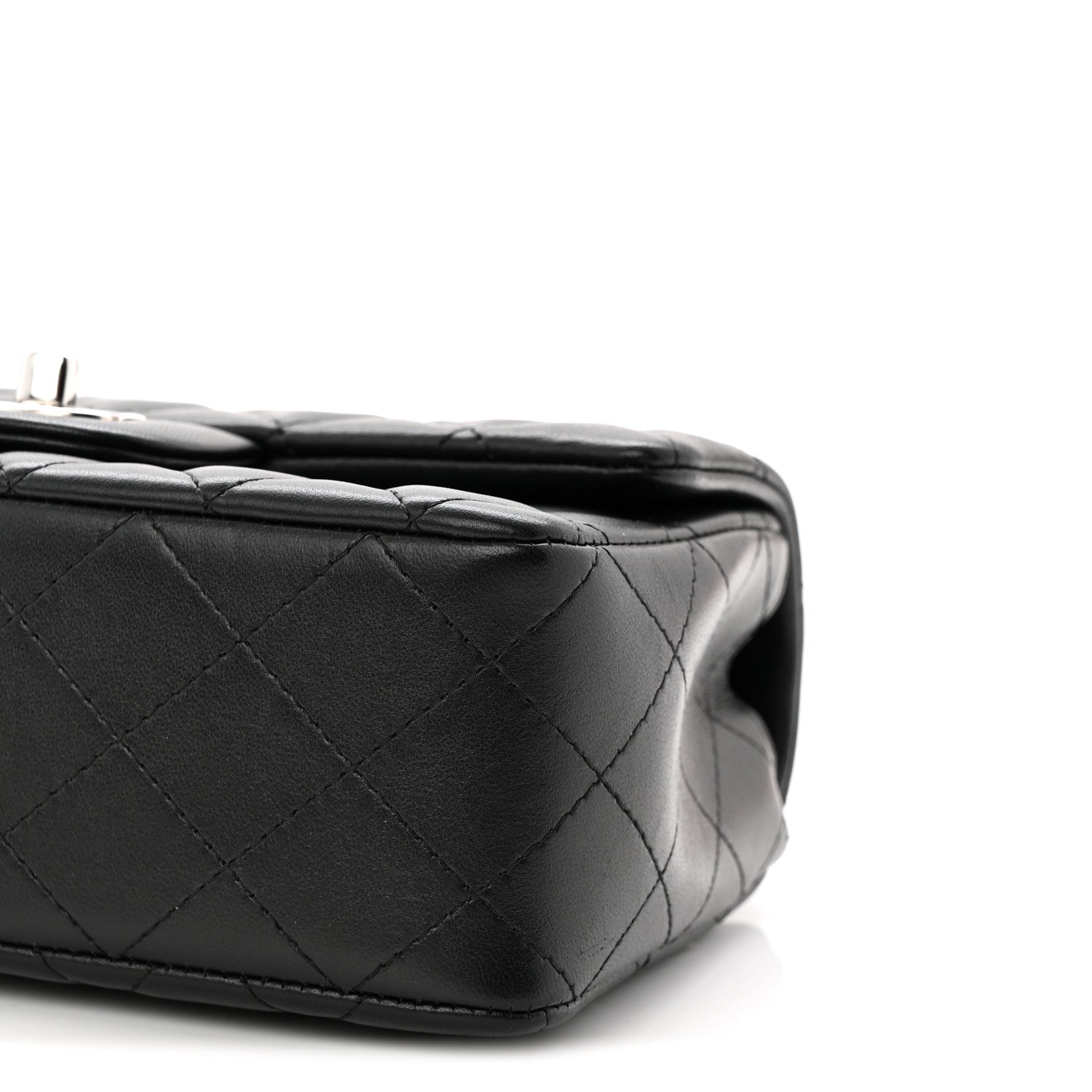 Chanel Lambskin Quilted Mini Rectangular Flap Black 10 of 11