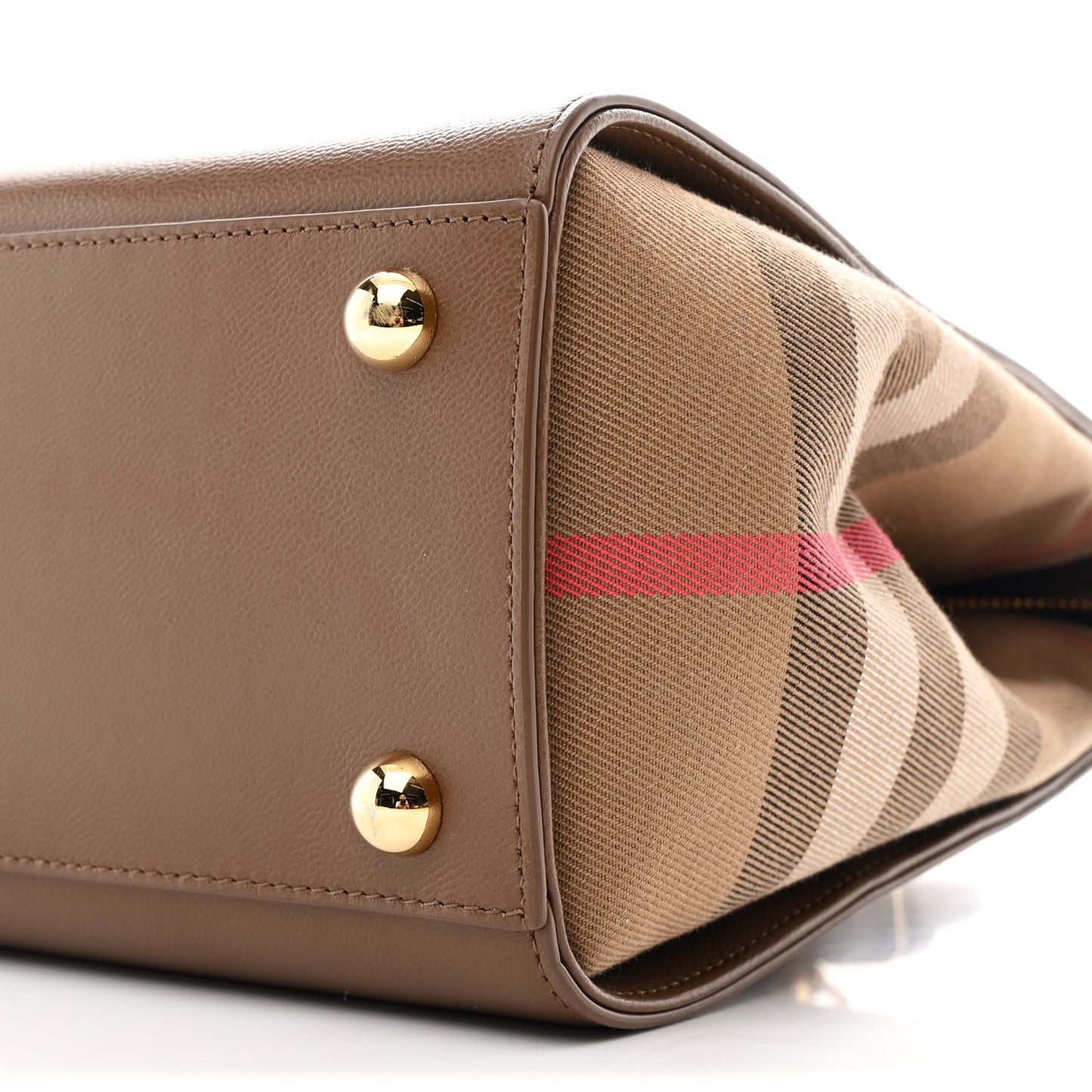 Calfskin Mega Check Small Banwell Tote Brown
