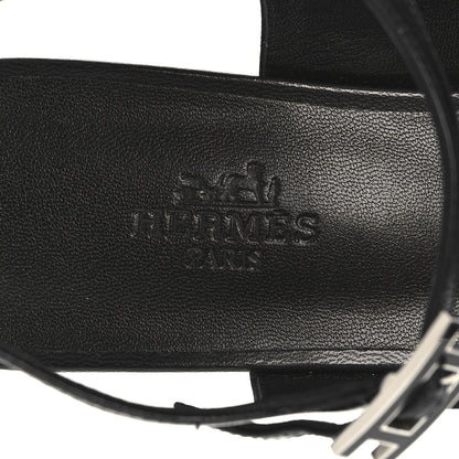 Hermes Goatskin Jackie 50 Pumps 37 Black 9 of 10