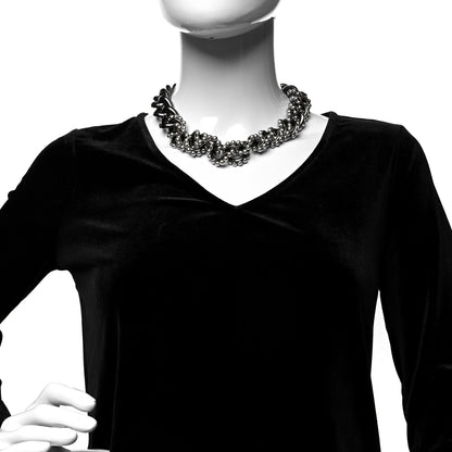 Chanel Ruthenium Pearl CC Chain Short Necklace Grey 2 of 5