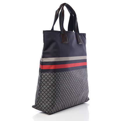 Gucci Nylon Diamante Web Tote Blue 3 of 14