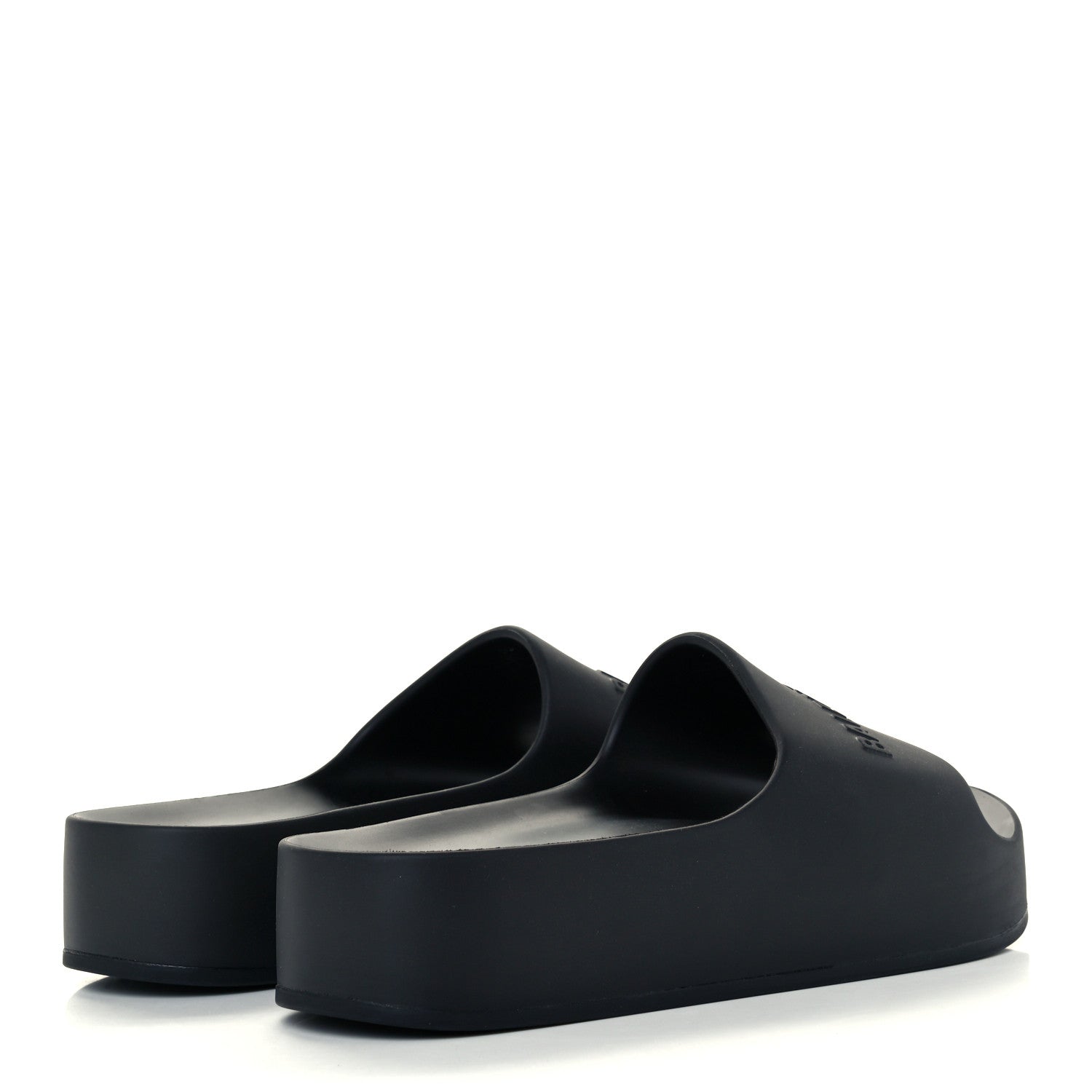 Balenciaga Rubber Chunky Platform Slide Sandals 41 Black 4 of 8