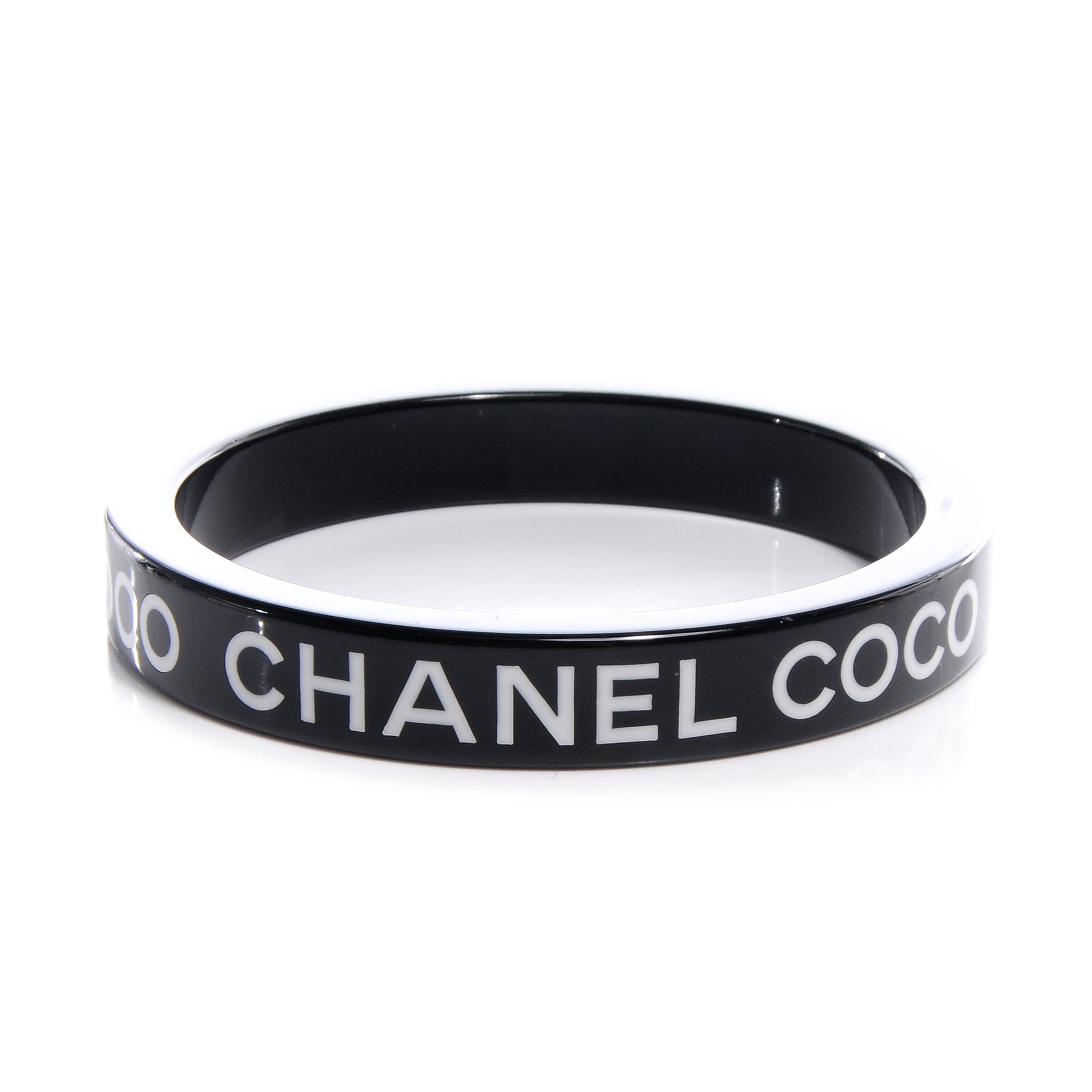 Chanel Resin Coco Bangle Black 3 of 5