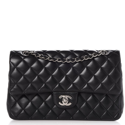 Chanel Lambskin Quilted Medium Double Flap Black 1 of 10
