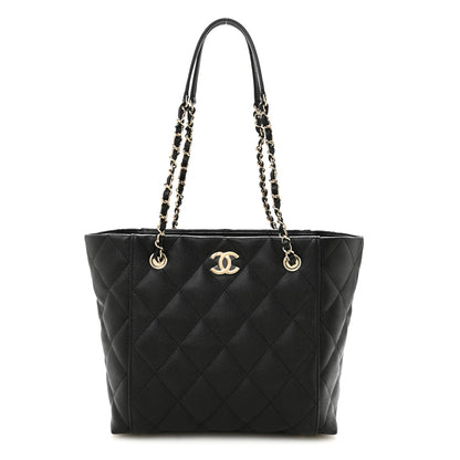 Chanel Caviar Quilted Small Shopping Tote Black 1 of 11