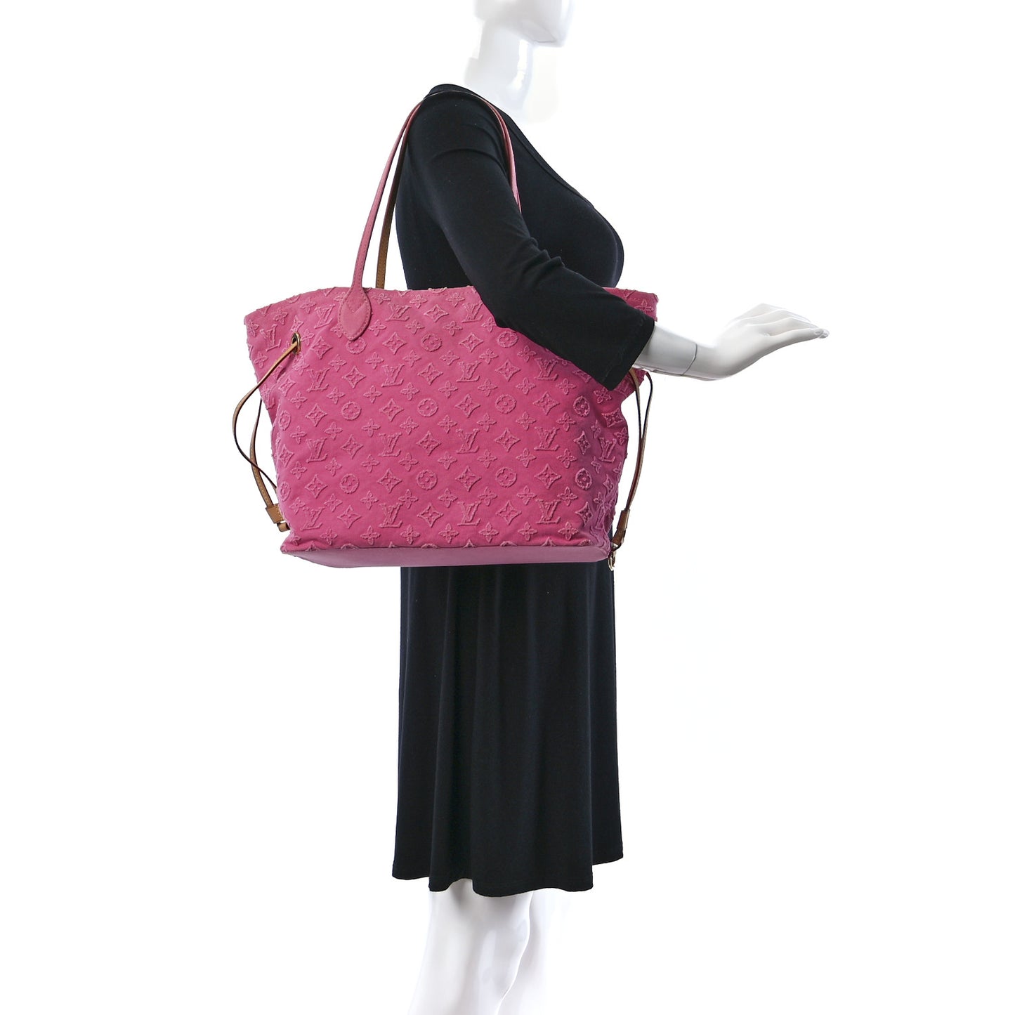 Monogram Denim Neverfull MM Rose