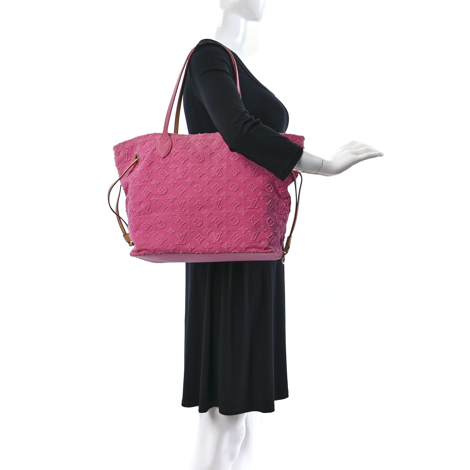 Louis Vuitton Monogram Denim Neverfull MM Rose 2 of 14