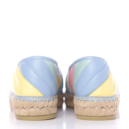 Gucci Nappa Matelasse Diagonal GG Marmont Espadrilles 36 Multicolor Pastel 7 of 11