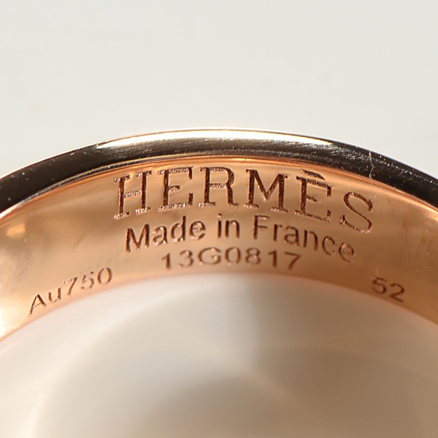 18K Rose Gold Diamond Kelly Double Tour Ring 52 6