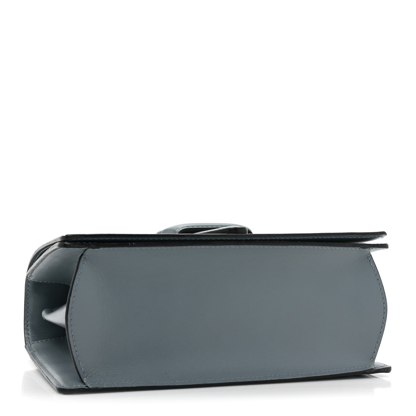 Calfskin Medium Barcelona Shoulder Bag Stone Blue