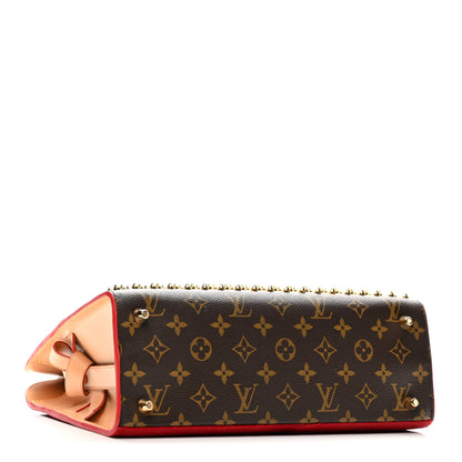 Louis Vuitton Monogram Calf Hair Spikes Iconoclasts Christian Louboutin Tote Red 4 of 16