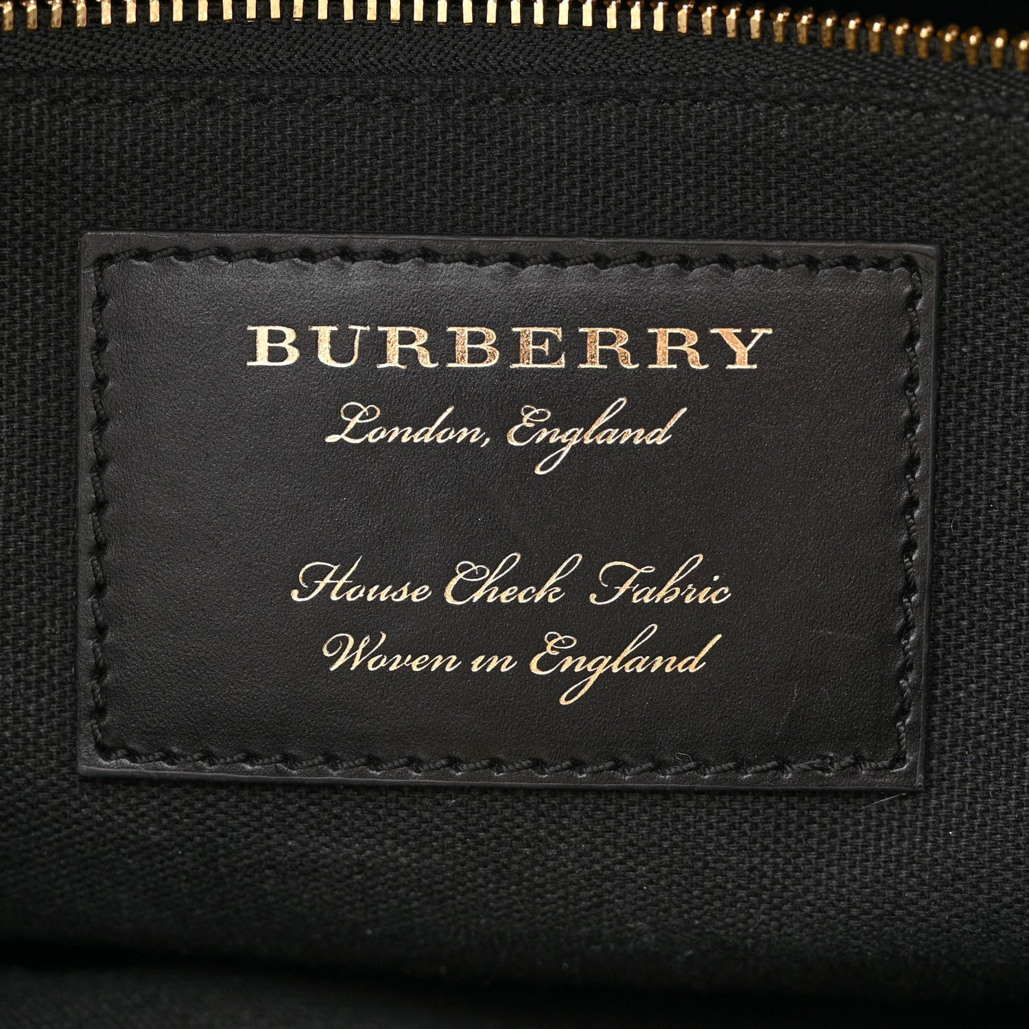 Burberry House Check Grainy Calfskin Medium Banner Tote Black 8 of 14