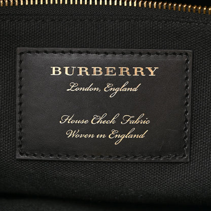Burberry House Check Grainy Calfskin Medium Banner Tote Black 8 of 14