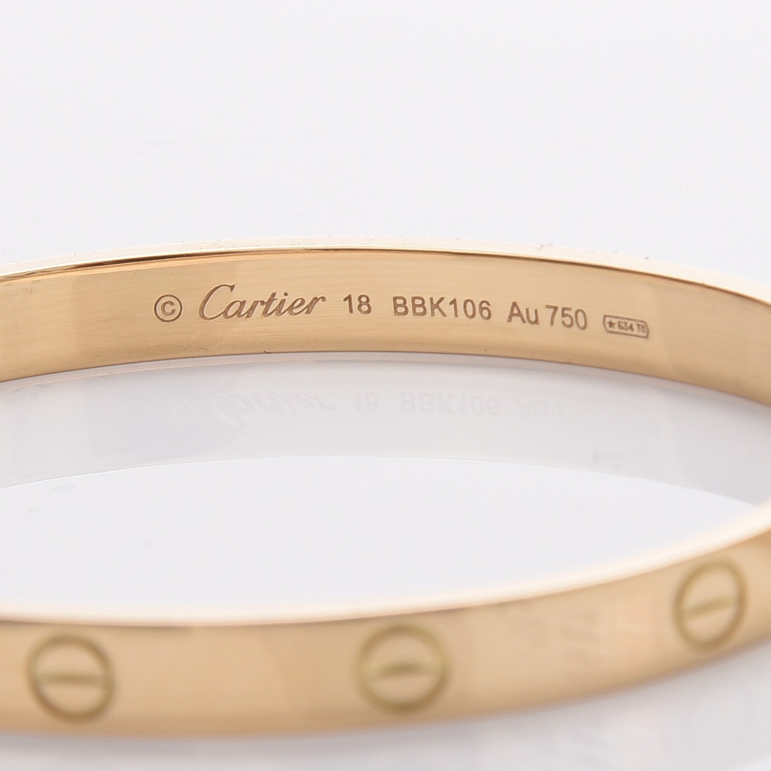 Cartier 18K Yellow Gold LOVE Bracelet 18 5 of 7