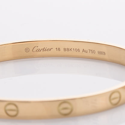 Cartier 18K Yellow Gold LOVE Bracelet 18 5 of 7