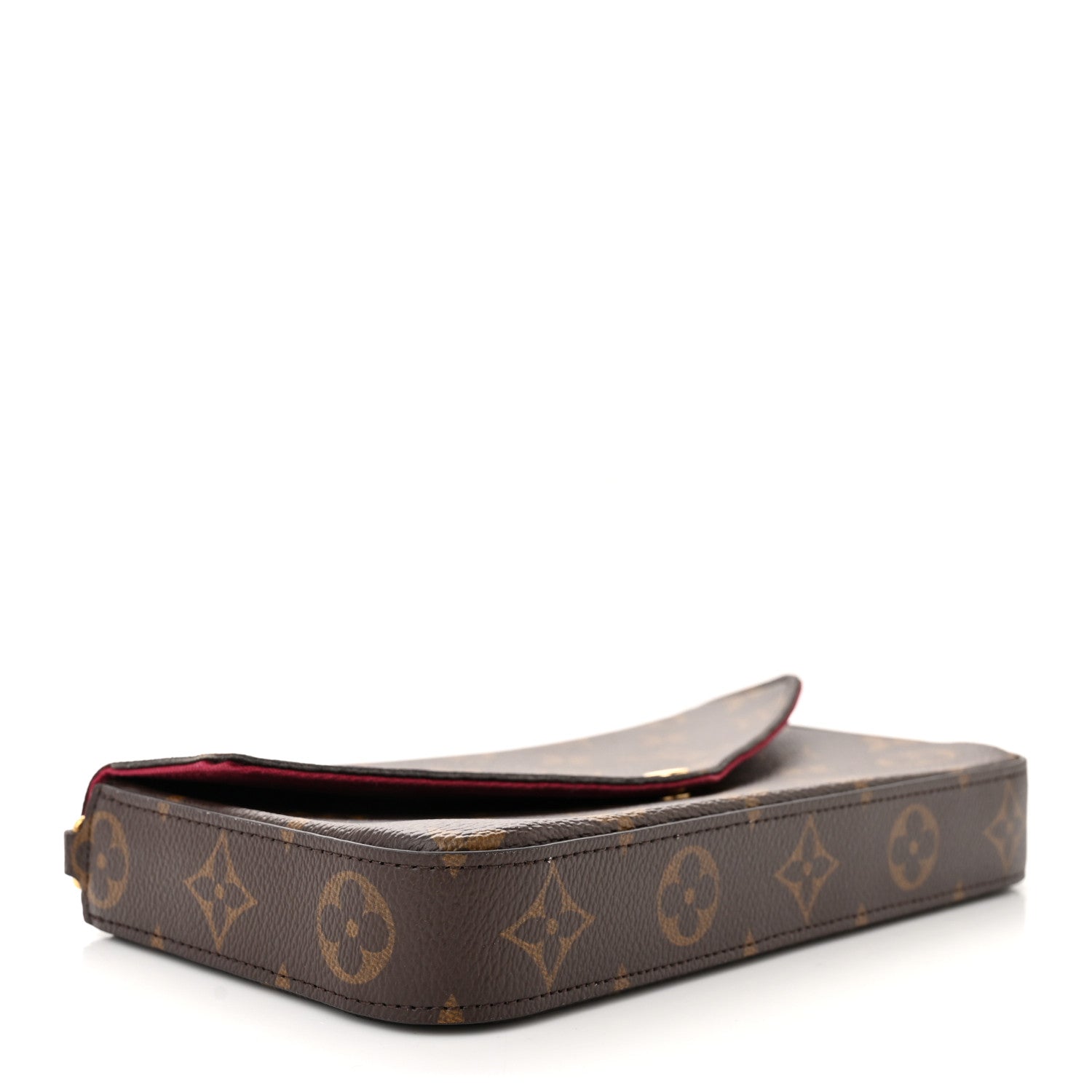 Louis Vuitton Monogram Pochette Felicie Chain Wallet Fuchsia 5 of 11