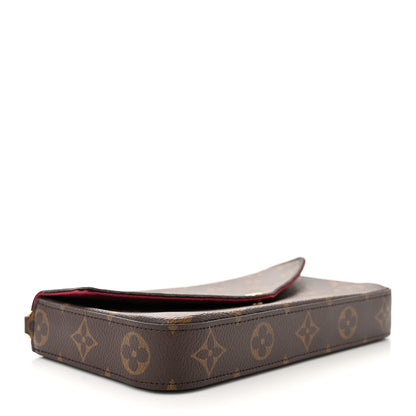Louis Vuitton Monogram Pochette Felicie Chain Wallet Fuchsia 5 of 11
