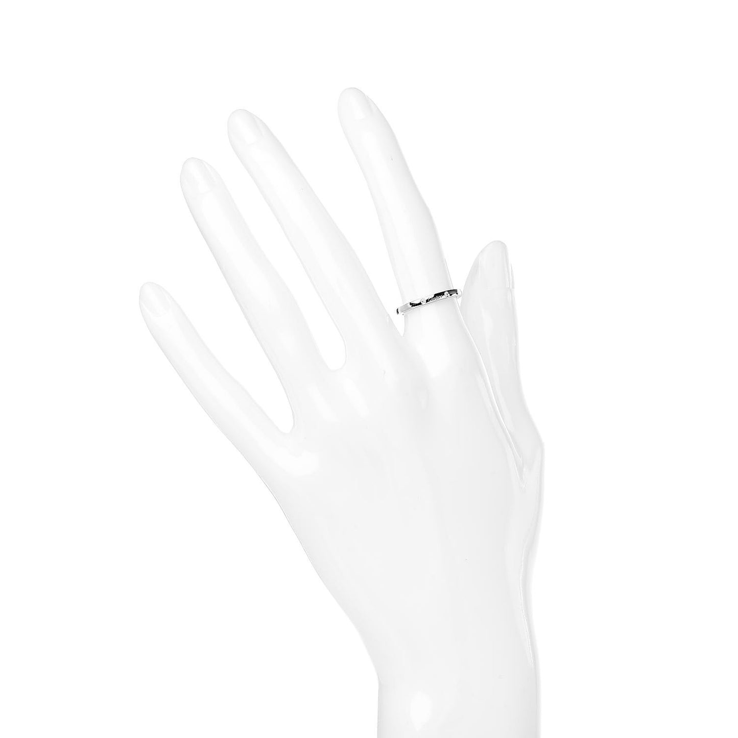 Platinum Diamond Ballerine Wedding Band Ring 49 4.75