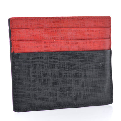 Fendi Vitello Elite Monster Eyes Card Holder Black Yellow Red 3 of 6