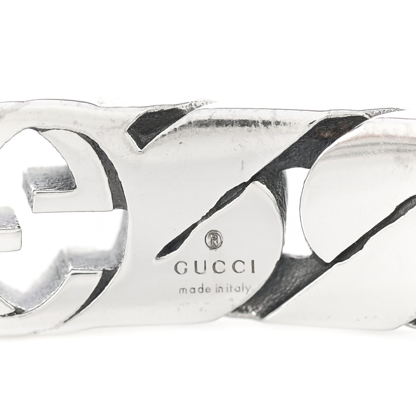 Sterling Silver Interlocking G Cuff Bracelet 19