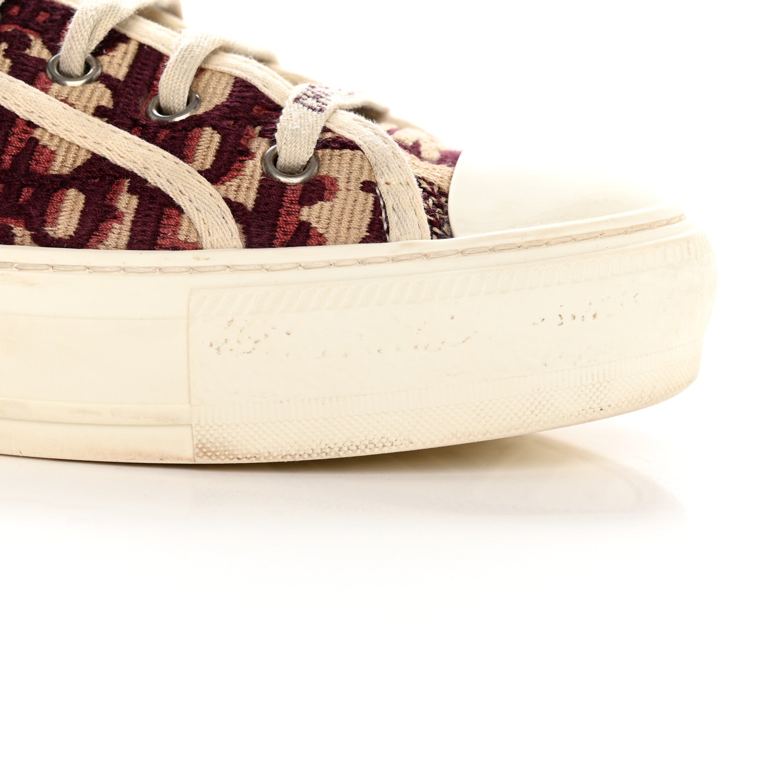 Christian Dior Canvas Oblique Walk'N'Dior Low Top Sneakers 38.5 Deep Amaranth 14 of 17