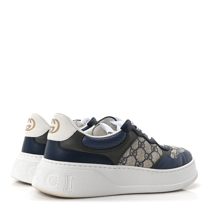 Gucci GG Supreme Calfskin Monogram Mens Interlocking G 55mm Sneakers 9 Beige Blue Black 5 of 10