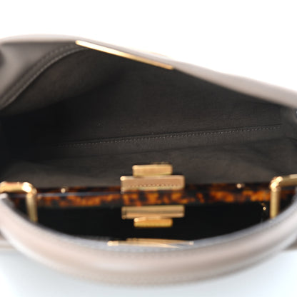 Fendi Vitello Seta Plexiglass Tortoise Medium Peekaboo Iconic Satchel Tortora 5 of 5