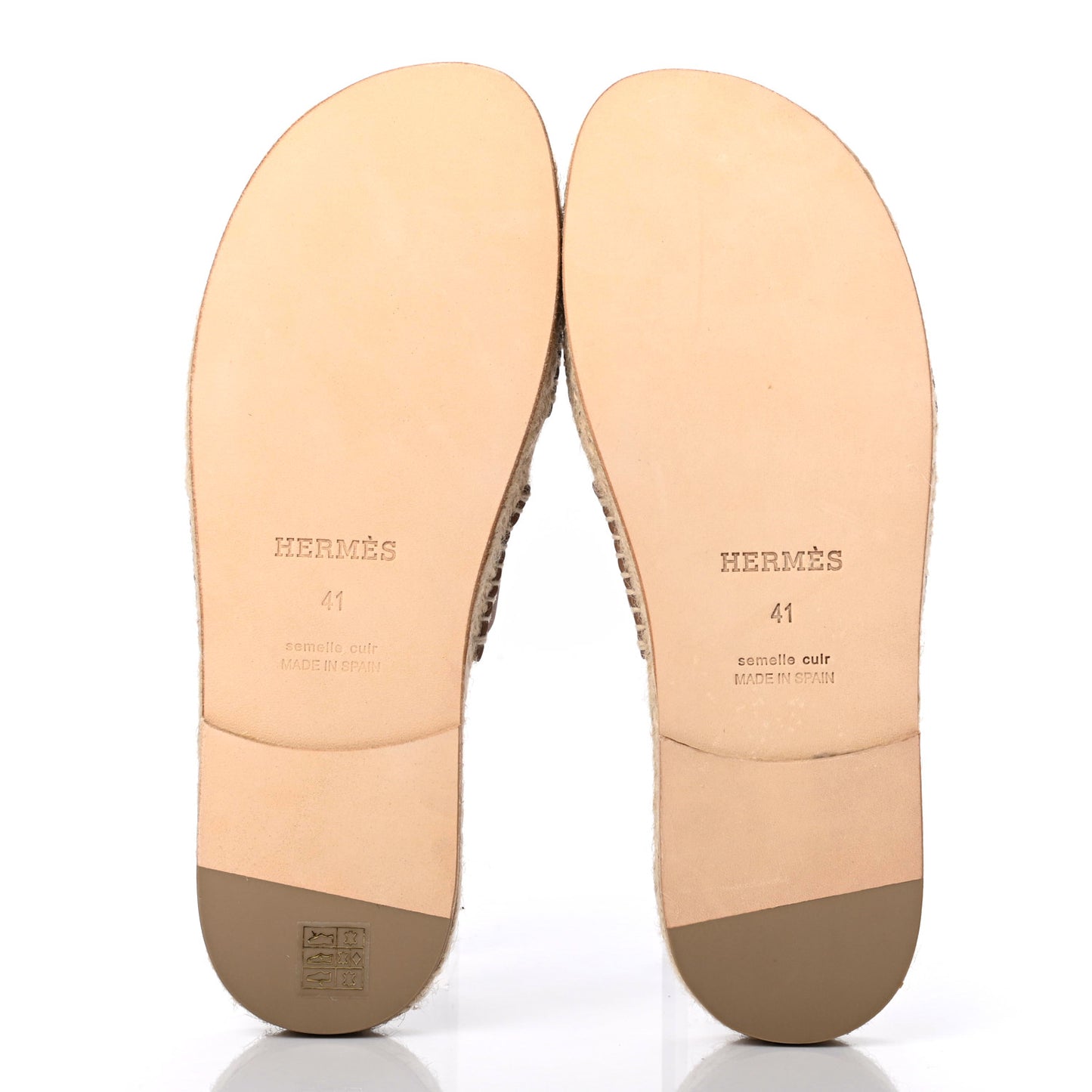 Calfskin Antigua Espadrille Sandals 41 Naturel Safari