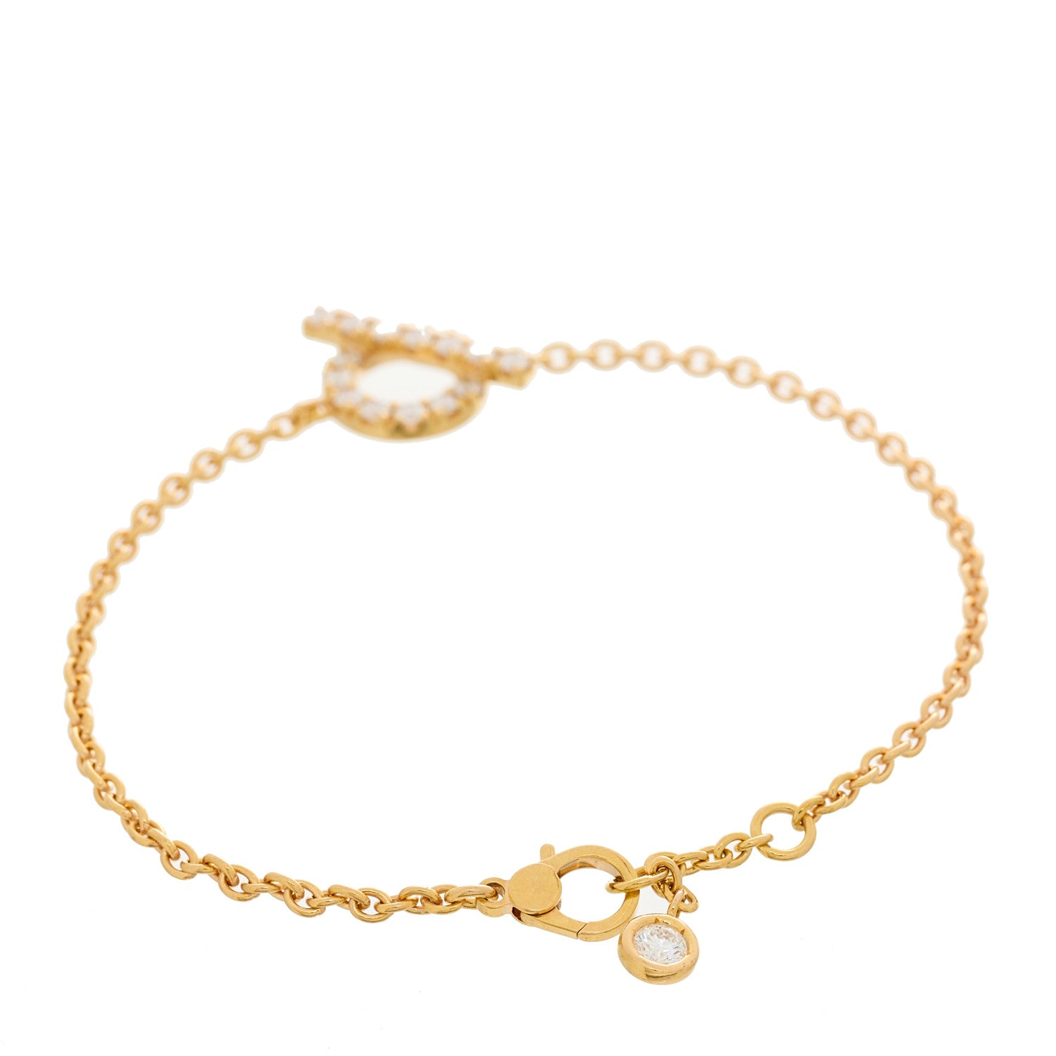 Hermes 18K Rose Gold Diamond Finesse Bracelet SH 2 of 4