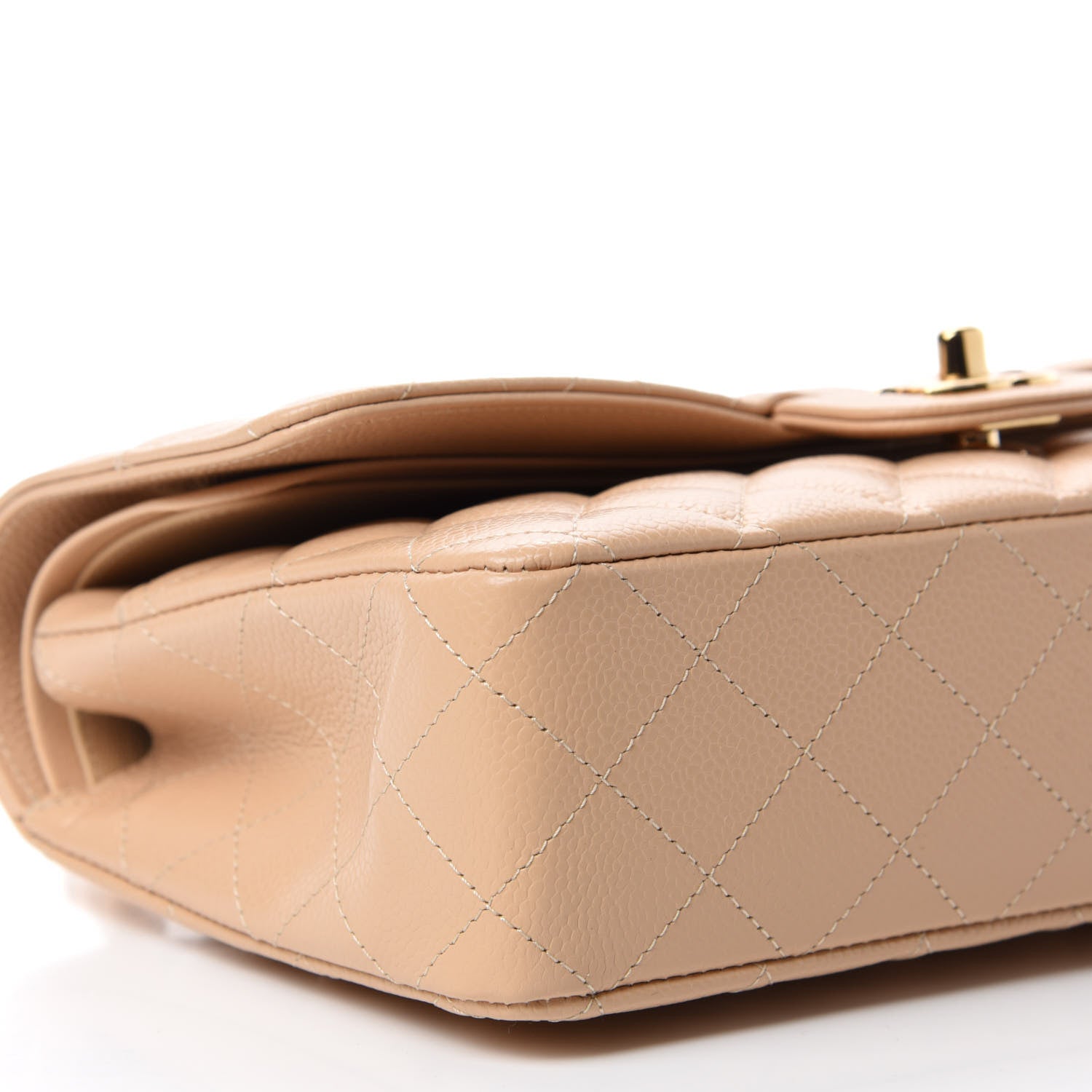 Chanel Caviar Quilted Medium Double Flap Beige 6 of 11