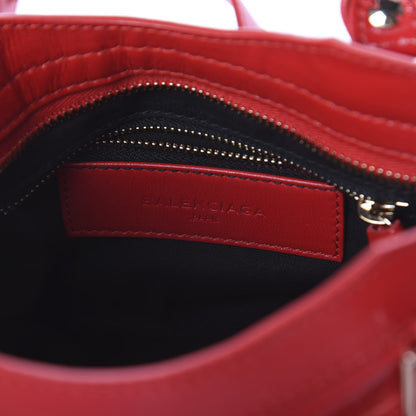Balenciaga Chevre Gold Metallic Edge Hardware Mini City Rouge Grenade 6 of 8
