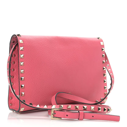 Valentino Garavani Pebbled Calfskin Medium Rockstud Flip Lock Crossbody Bag Shadow Pink 2 of 12