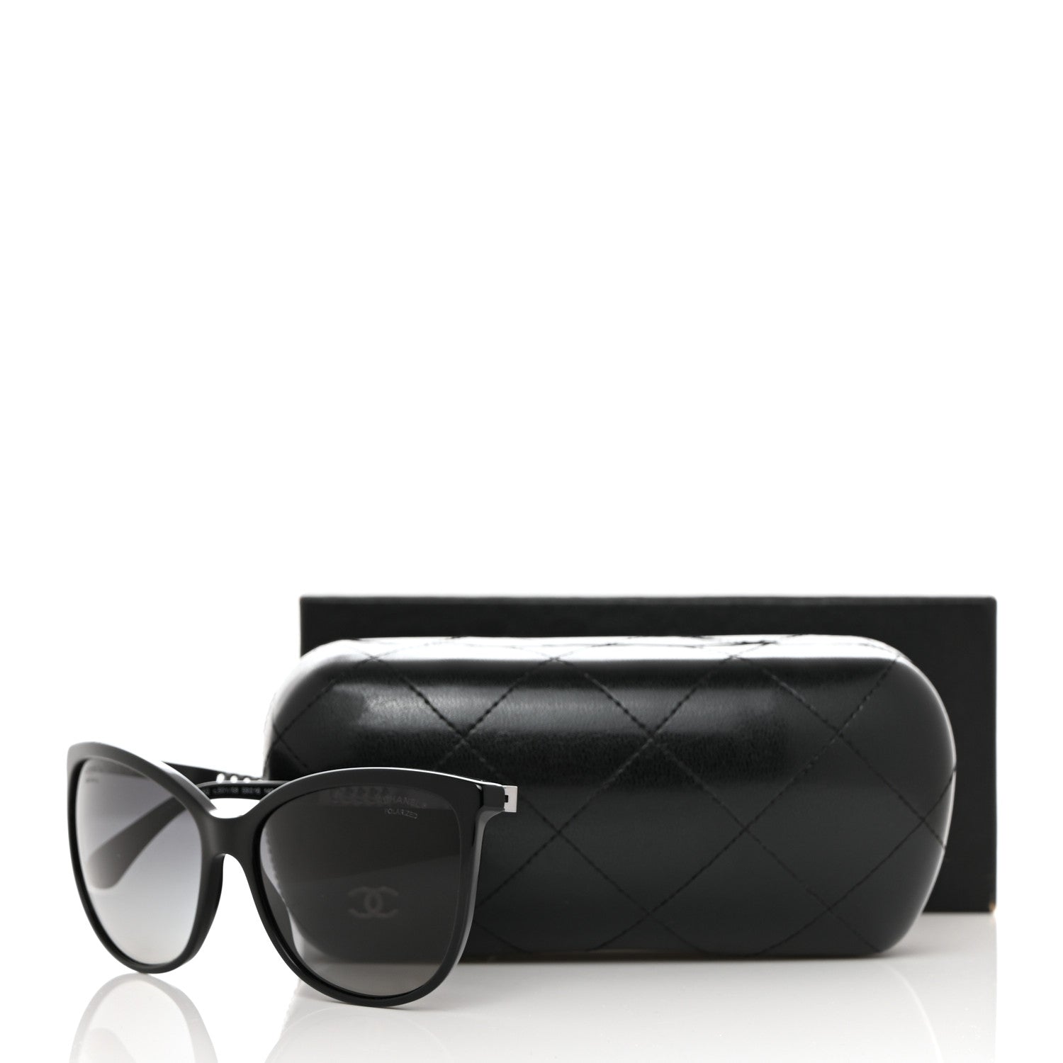 Chanel Chain Polarized Sunglasses 5352-A Black 8 of 8
